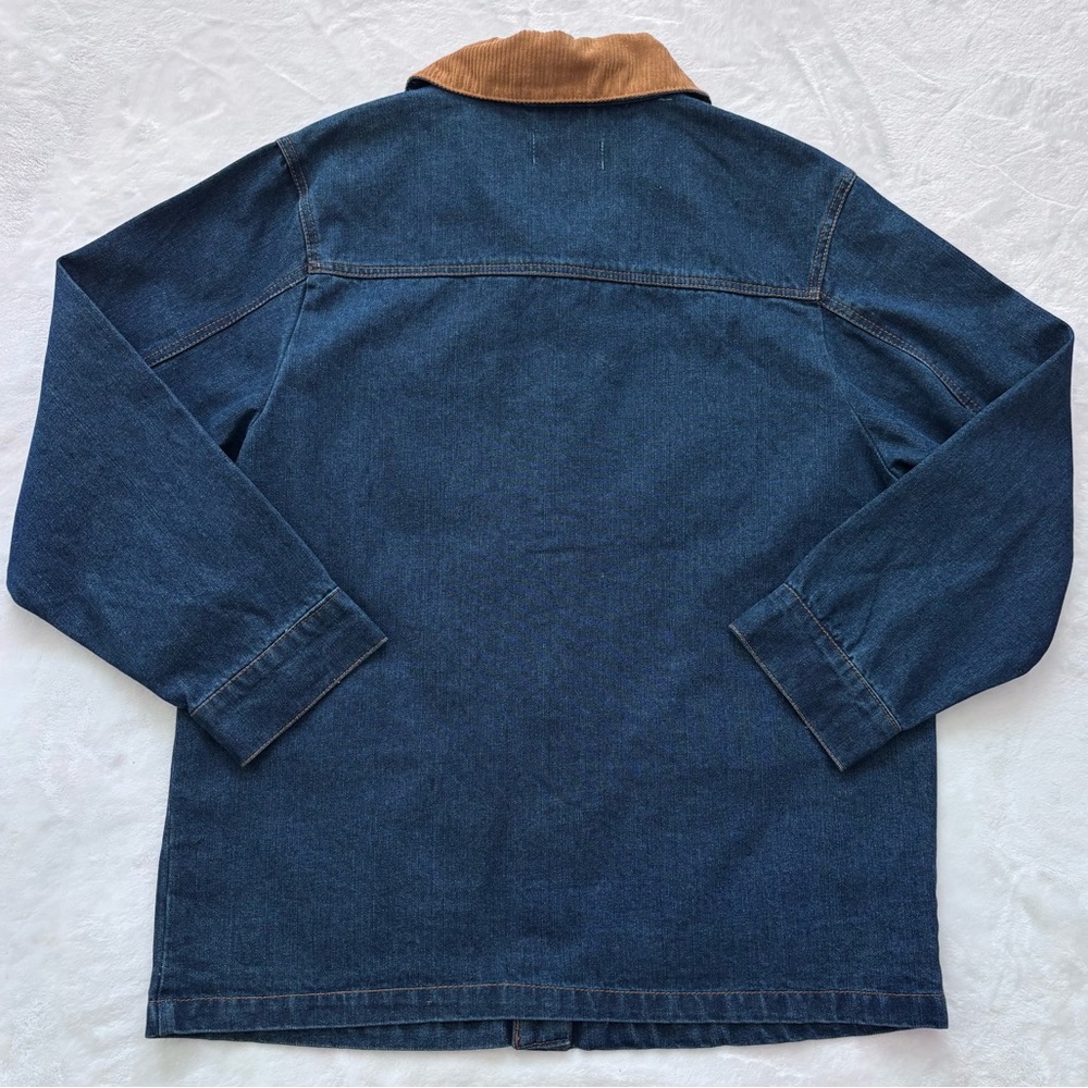 VIGOSS Oversized Denim Barn Jacket with Corduroy Collar--NWT--L - Picture 7 of 16